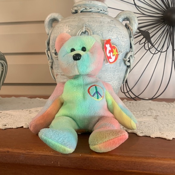 Beanie Babies Other - Vintage 1996 Peace Bear Beanie Original Baby